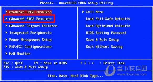 Advanced BIOS Featuresѡ